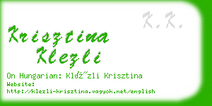 krisztina klezli business card